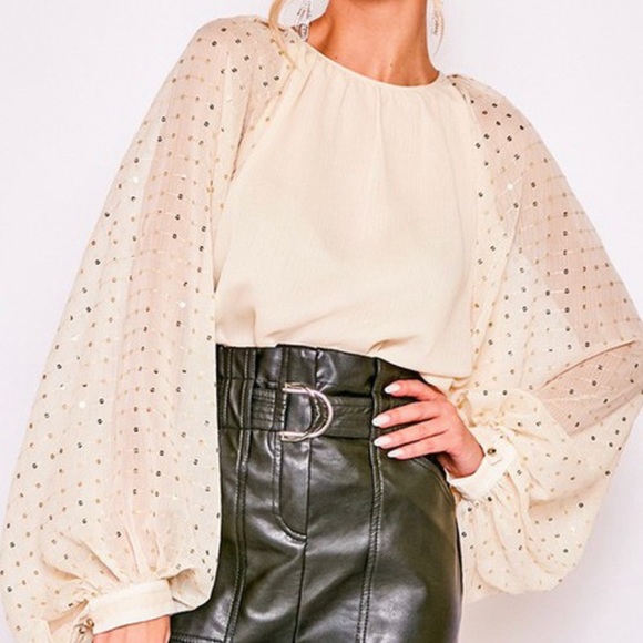 ✨SHEER BALLOON SLEEVE BLOUSE✨ - Picture 2 of 8